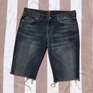 Women’s 7 For All Mankind Above Knee Jean Shorts